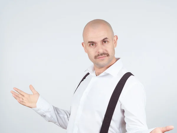 Bonito careca pronto para te abraçar , — Fotografia de Stock