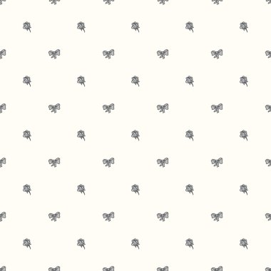 Papyon ve rose ile vektör Dikişsiz retro desen.