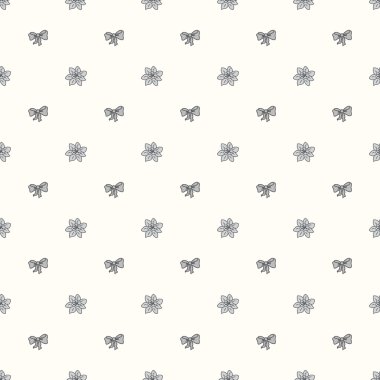 Papyon ve çiçek tomurcuk ile vektör Dikişsiz retro desen