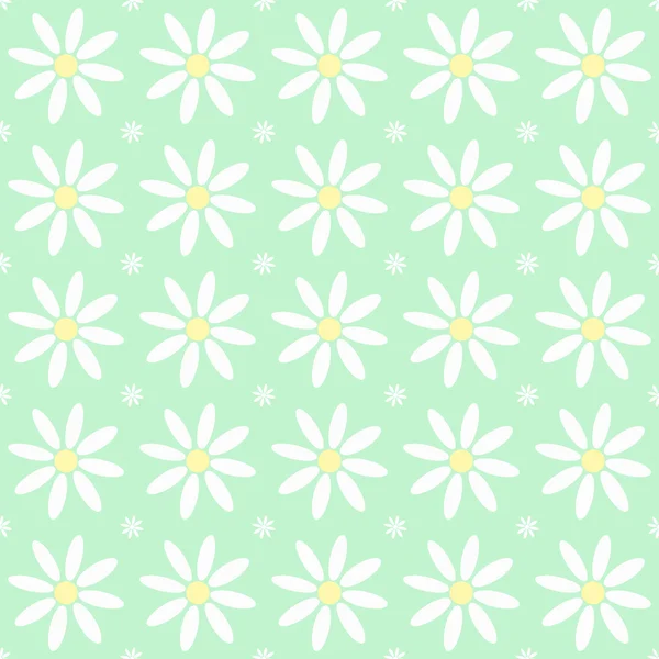 Seamless flower pattern chamomile — Stock Vector