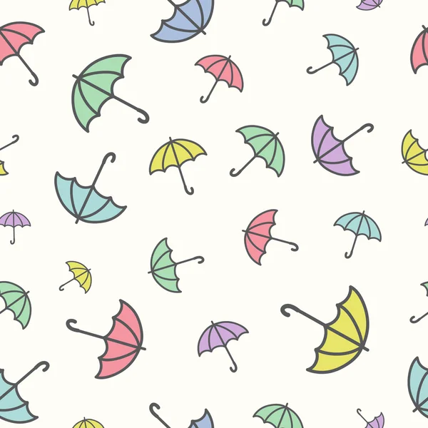 Seamless pattern with a  umbrellas — Stock Vector