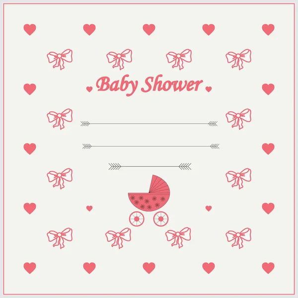 Baby douche uitnodiging sjabloon — Stockvector