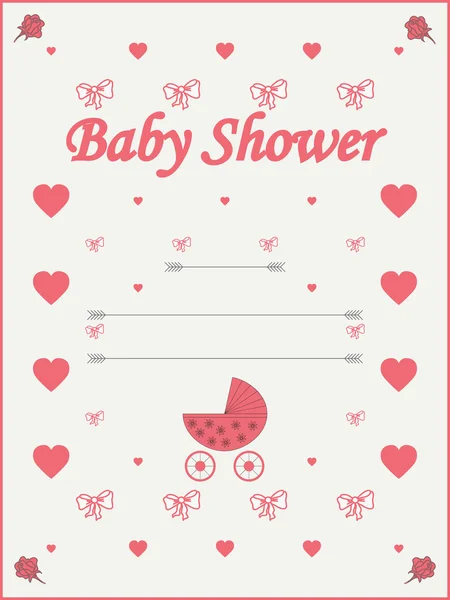 Baby douche uitnodiging sjabloon — Stockvector