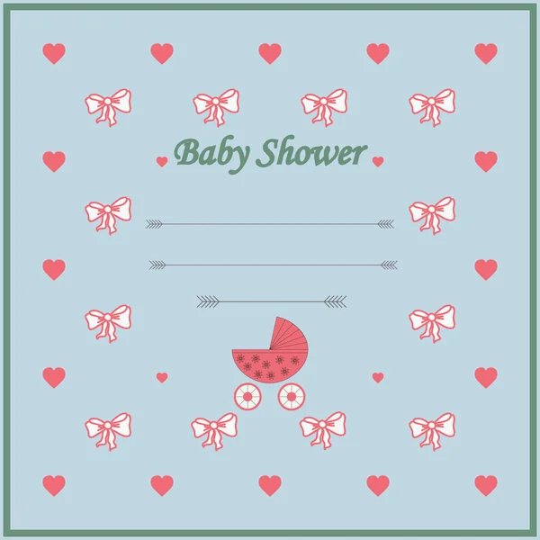 Baby douche uitnodiging sjabloon — Stockvector