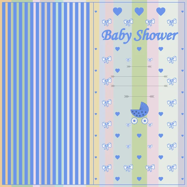 Baby douche uitnodiging sjabloon — Stockvector