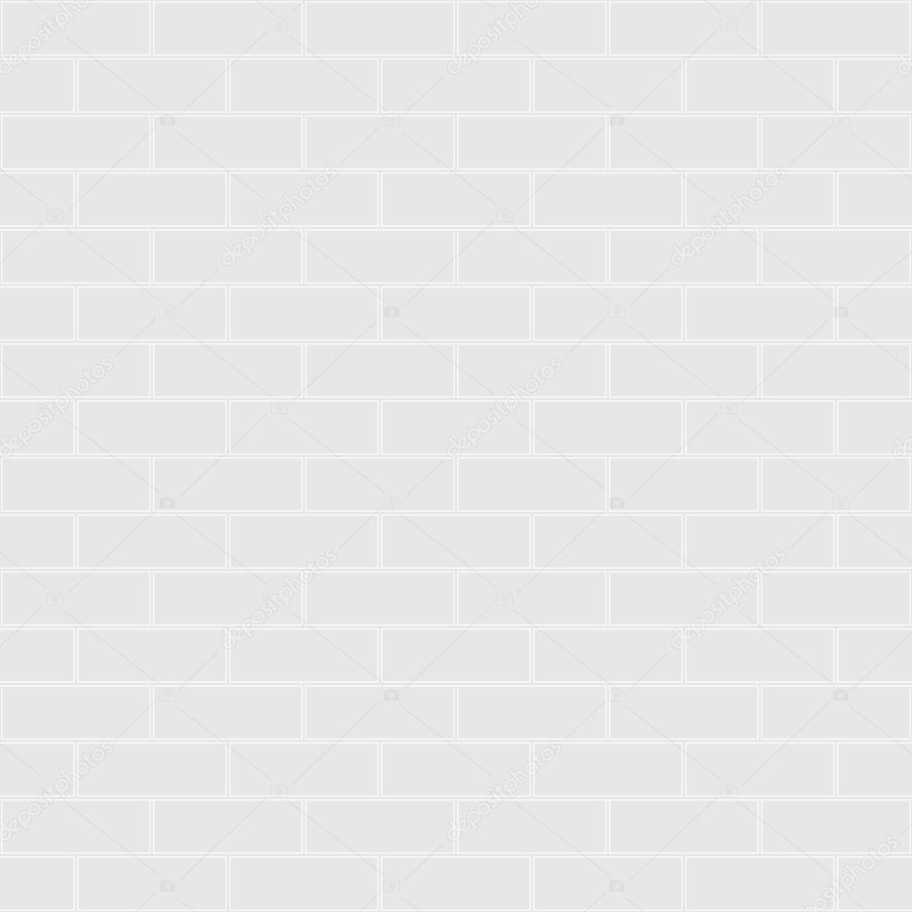 Abstract seamless white flat brick wall