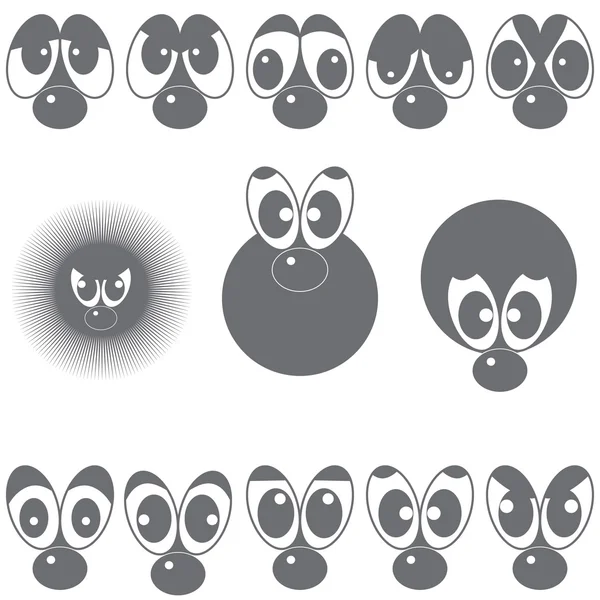 A set of eyes with a nose — Stock Vector