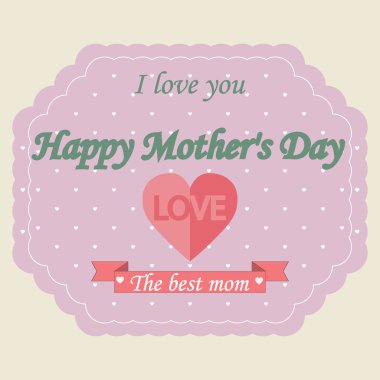 Vintage mutlu anneler'ın gün tipografik arka plan