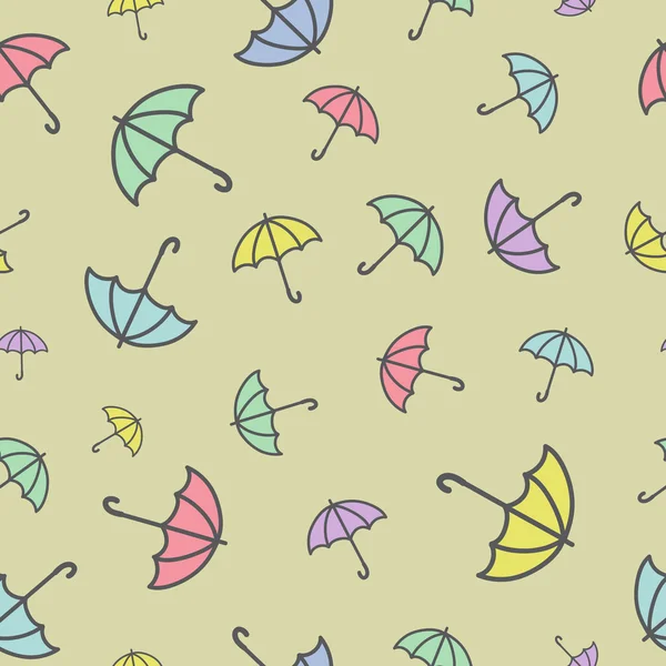 Seamless pattern with a umbrellas — Stock Vector