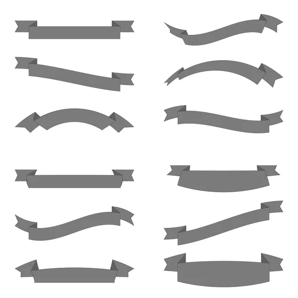 Satz von Designelementen Banner Bänder — Stockvektor