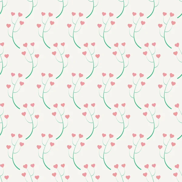 Fondo abstracto de las ramas con corazones . — Vector de stock