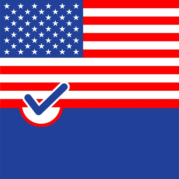 Símbolo de voto bandeira americana — Vetor de Stock