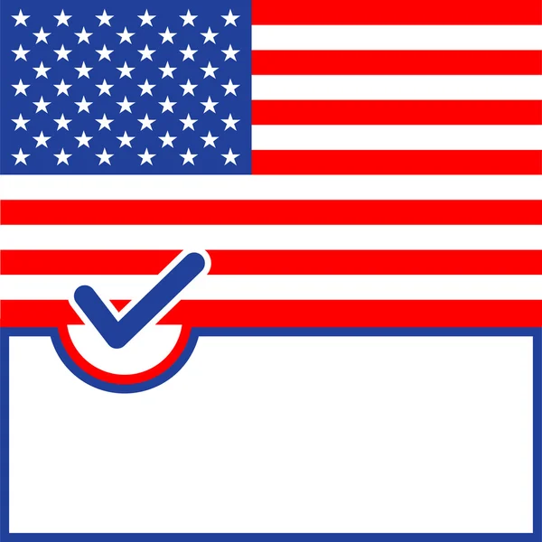 Símbolo de voto bandeira americana — Vetor de Stock