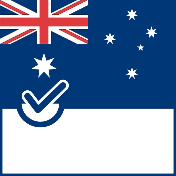 Voting symbol Australia flag — Stock Vector