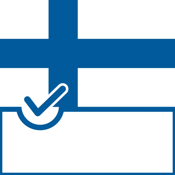 Stemmen symbool Finland vlag — Stockvector