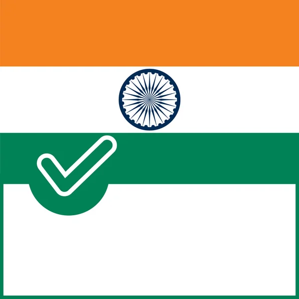 Stemmen symbool India vlag — Stockvector