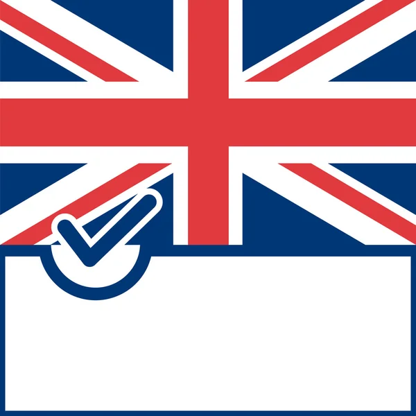 Voting symbol United Kingdom flag — Stock Vector