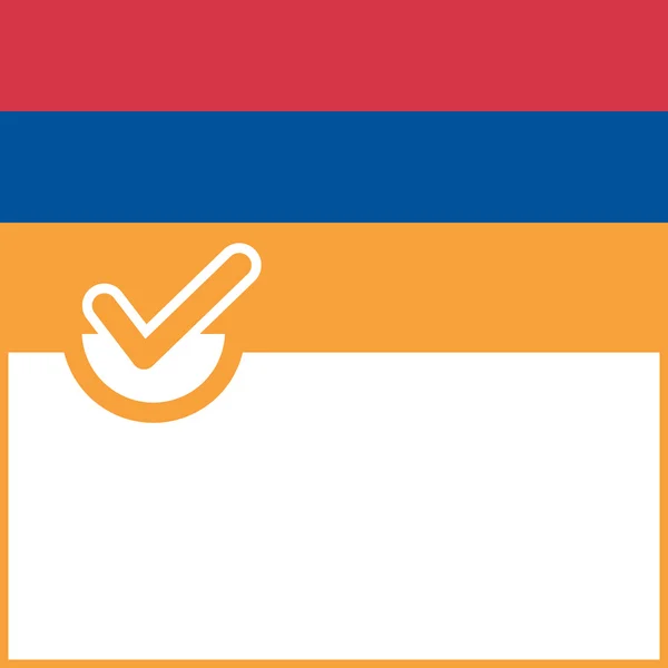 Wahlsymbol Armenien-Flagge — Stockvektor