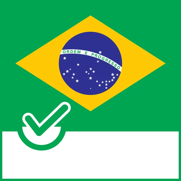 Voting symbol Brazil flag — 스톡 벡터