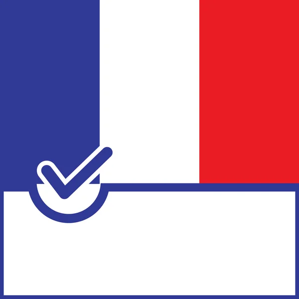 Symbole de vote France drapeau — Image vectorielle