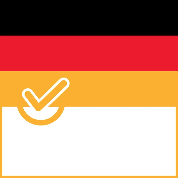 Símbolo de votação bandeira alemanha —  Vetores de Stock