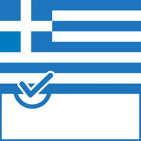 Voting symbol Greece flag — Stockový vektor
