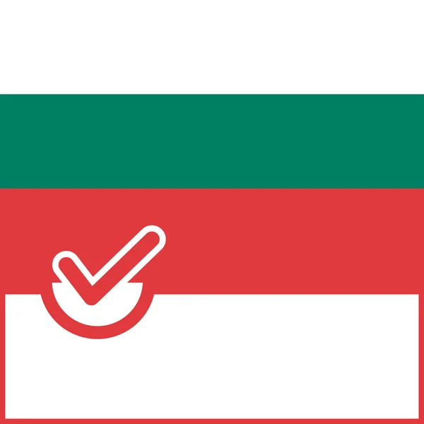 Symbole de vote Bulgarie drapeau — Image vectorielle