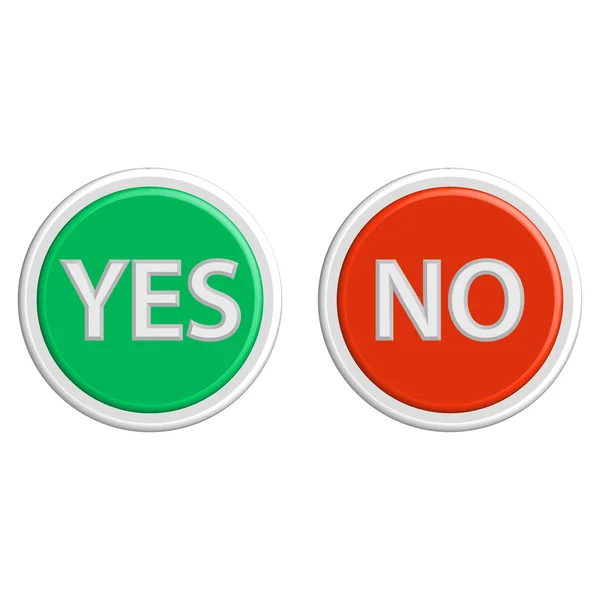 Buttons yes and no. — Stock Vector