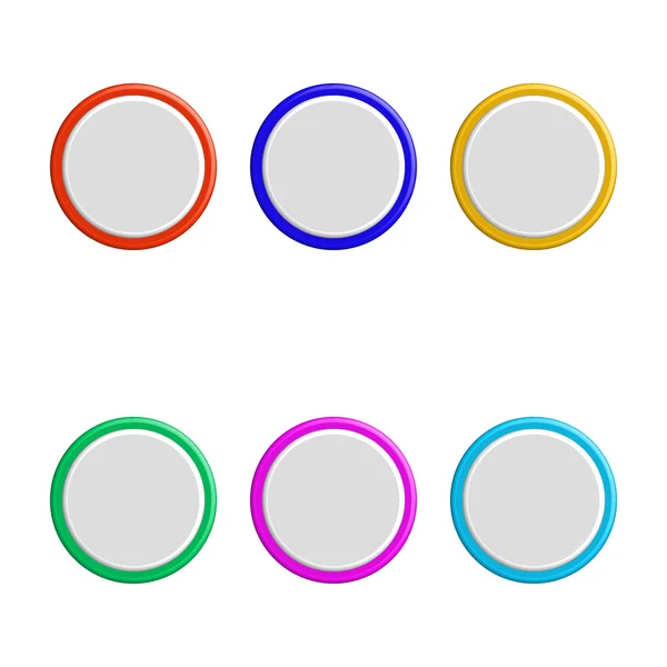 Renkli 3D düğmeler kümesi — Stok Vektör