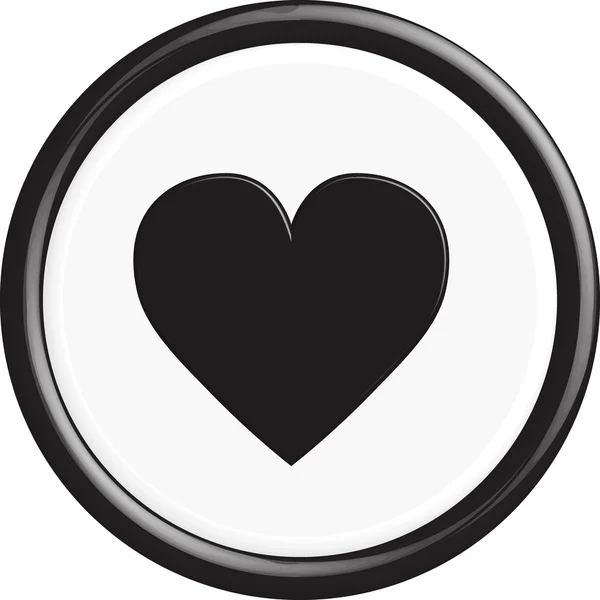 Heart button. — Stock Vector