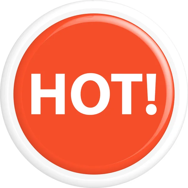 Button hot — Stock Vector