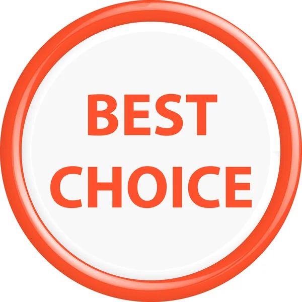 Button best choice — Stock Vector