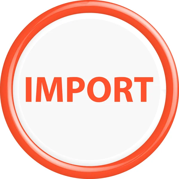 Importación de botones — Vector de stock