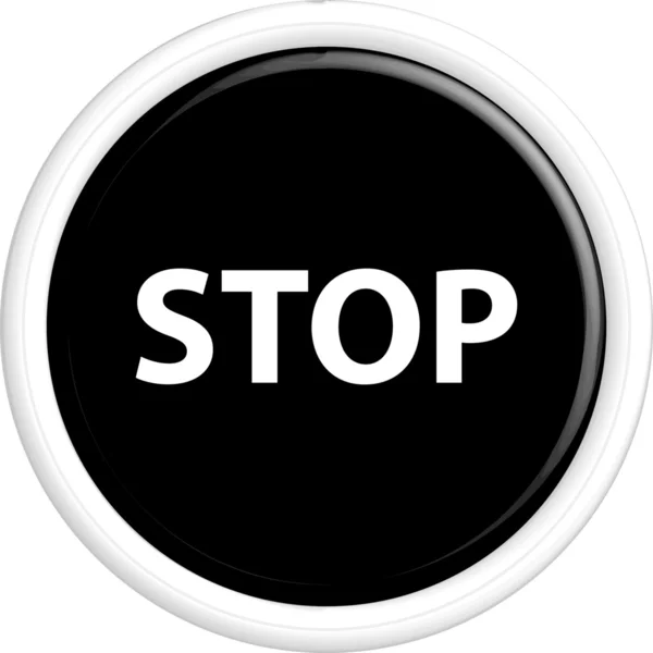 Button stop — Stock Vector