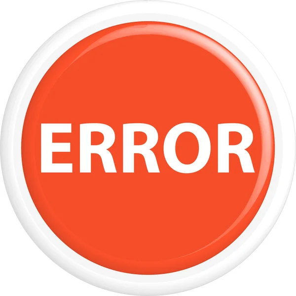 Ошибка кнопки — стоковый вектор