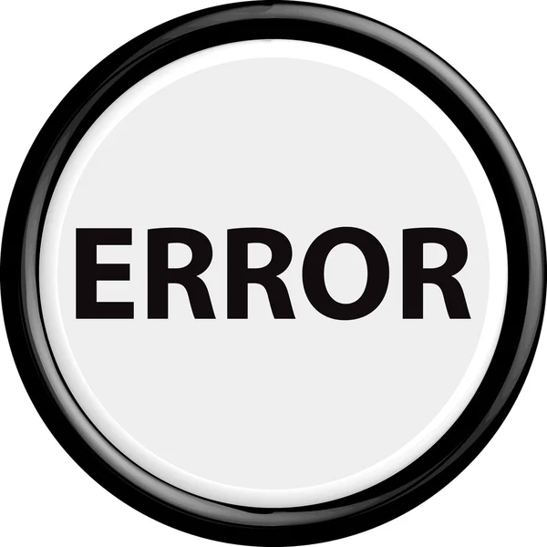 Error de botón — Vector de stock