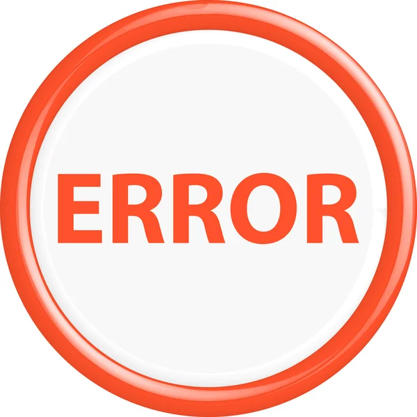 Button error — Stock Vector