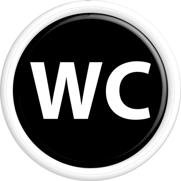 Button wc — Stock Vector