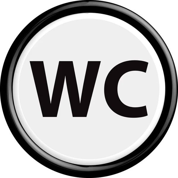 Tlačítko wc — Stockový vektor