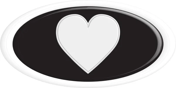 Heart button. — Stock Vector