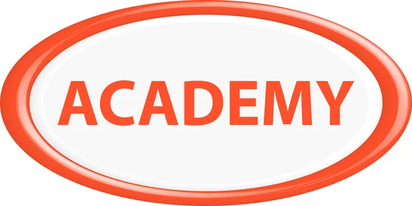 Botão academy 3d —  Vetores de Stock