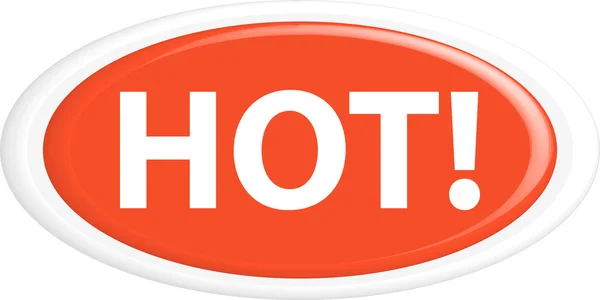 Button hot — Stock Vector