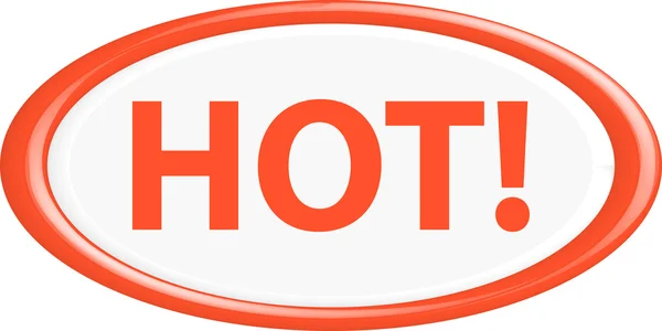 Botón caliente — Vector de stock