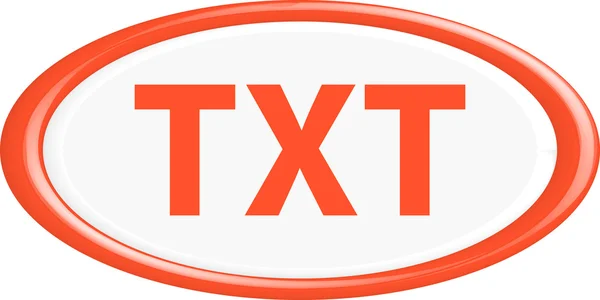 Przycisk Txt — Wektor stockowy