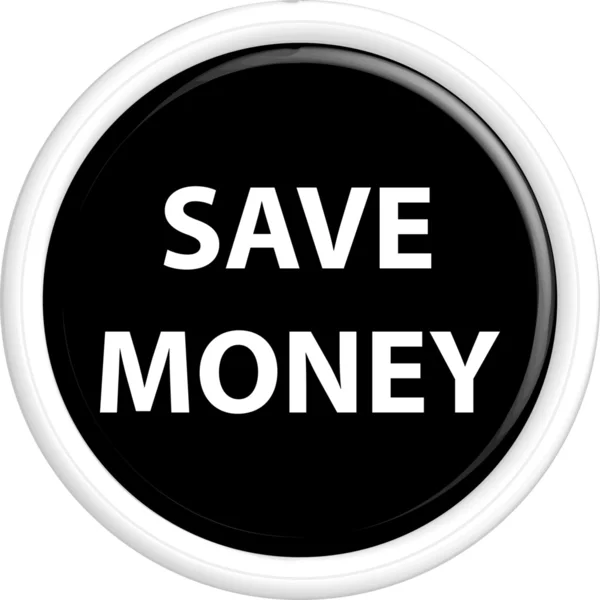 お金を節約ボタン — ストックベクタ