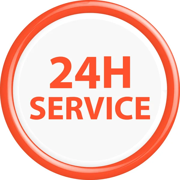 Knopf 24h Service — Stockvektor