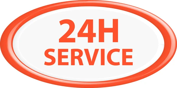 Knopf 24h Service — Stockvektor