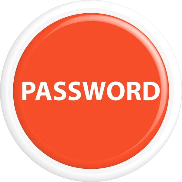 Password del pulsante 3d — Vettoriale Stock
