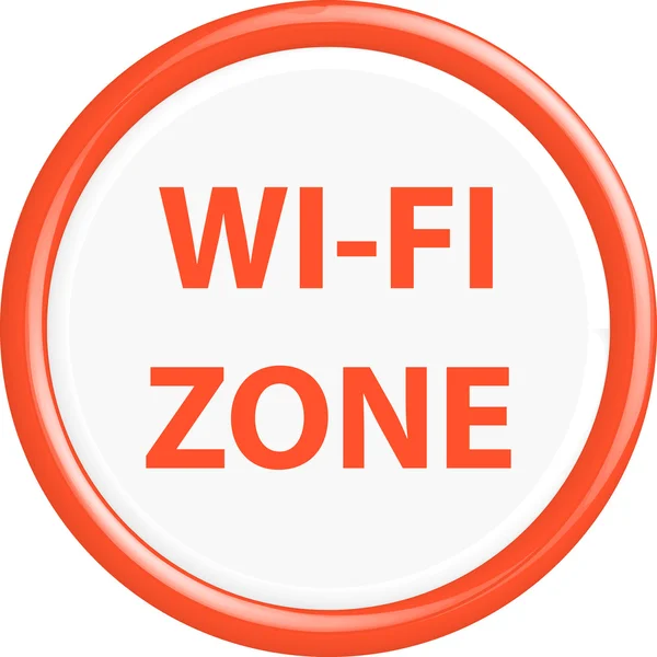 Botão zona wi-fi — Vetor de Stock