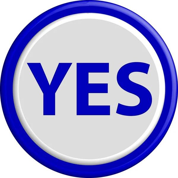Button yes — Stock Vector